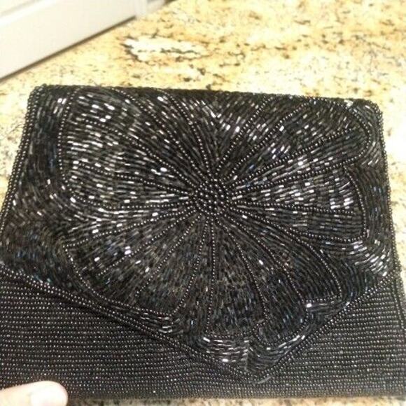 MCM Black Beaded Wristlet / Crossbody Small Cute Purse Bag - Picture 1 of 15